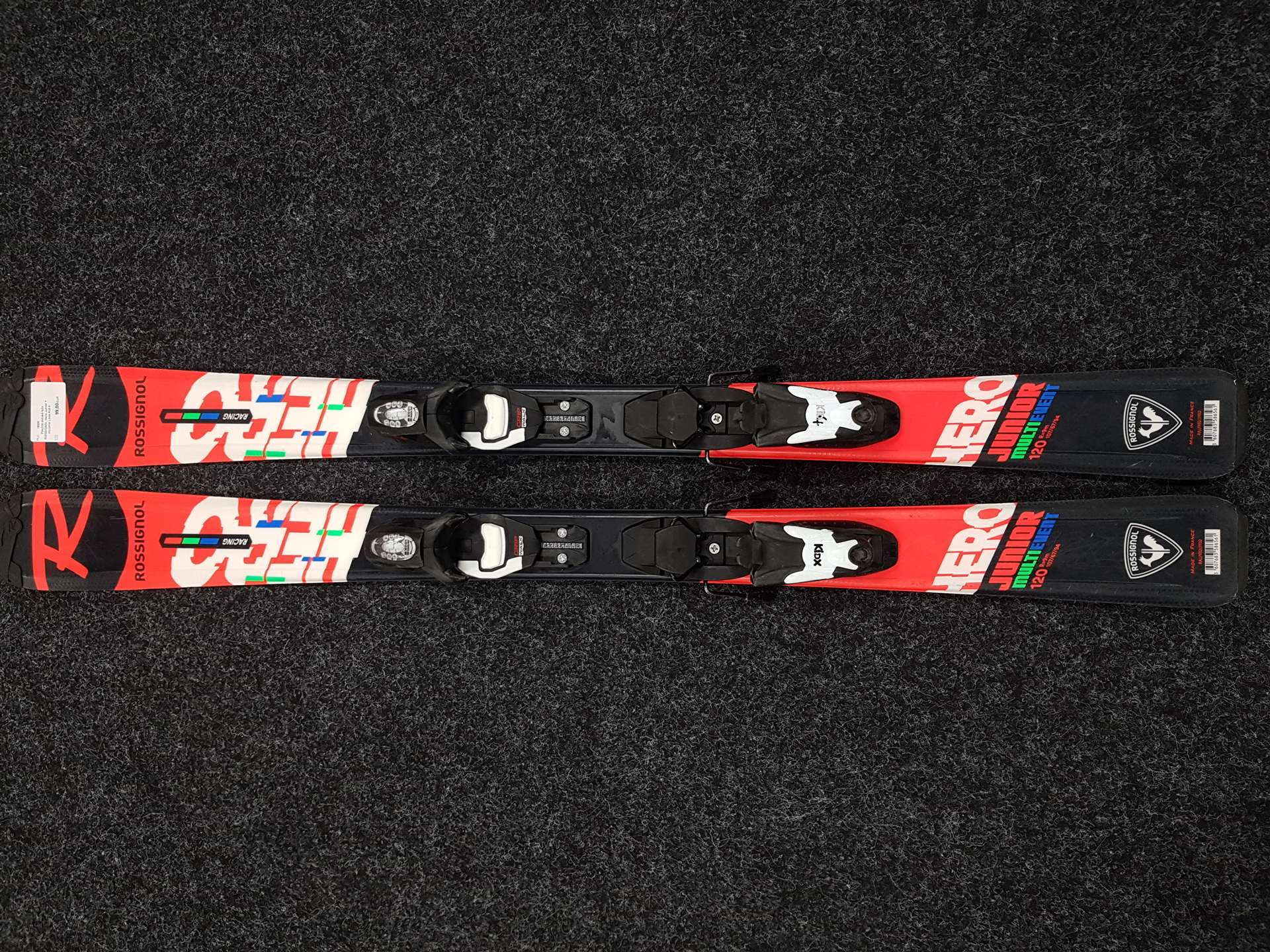 Esquís infantiles usados ROSSIGNOL Hero Junior + fijaciones Look Kid 4