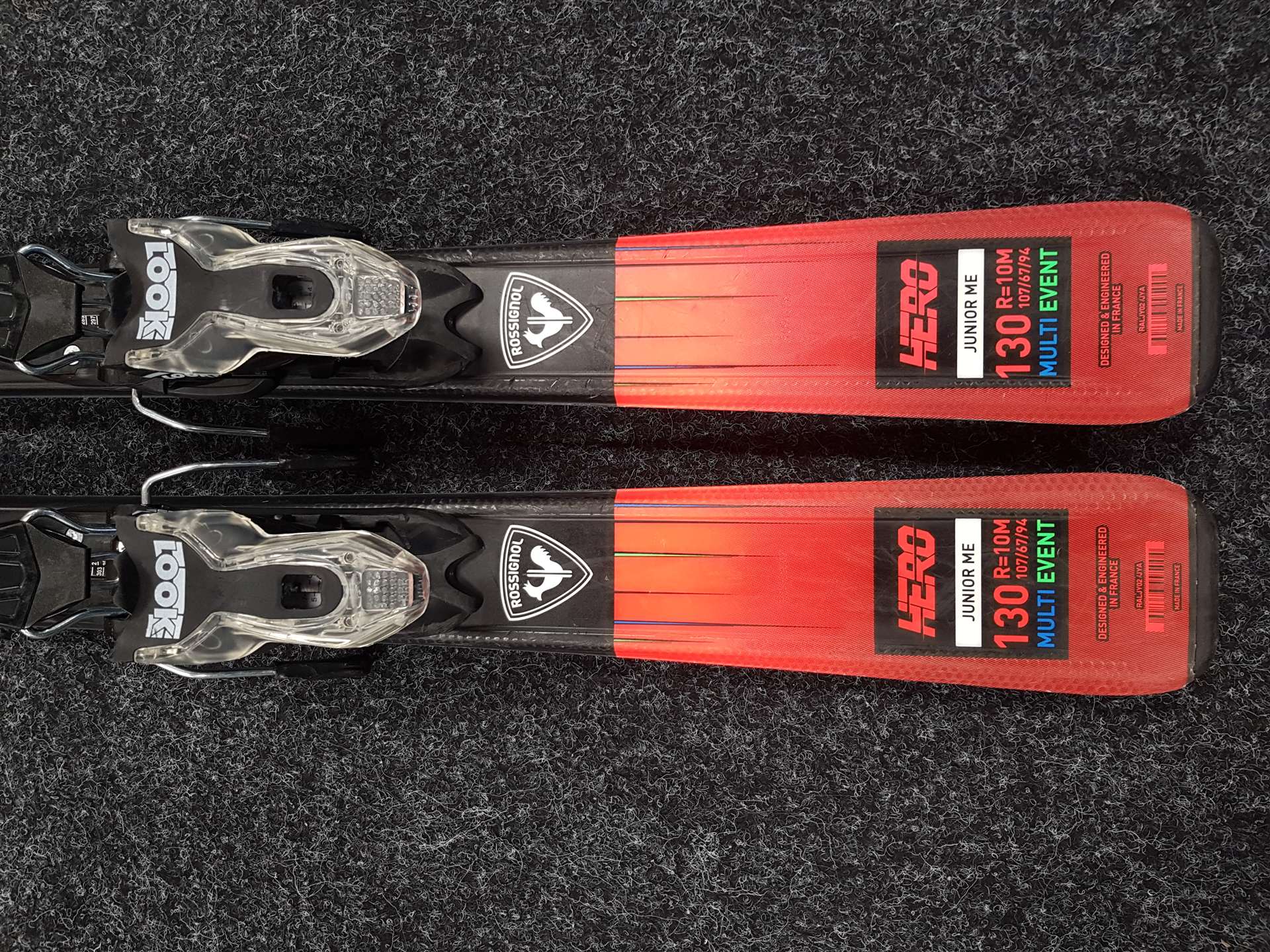 Skis enfant d'occasion ROSSIGNOL Hero Junior ME + fixations Look Xpress 7