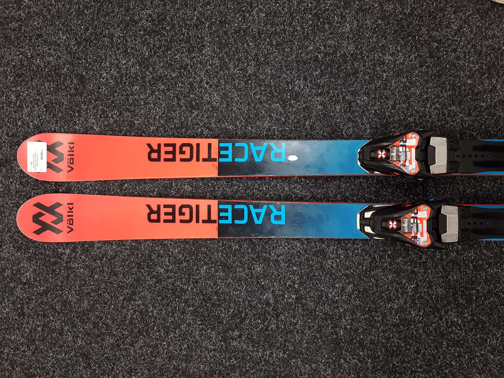 Esquís VOLKL Racetiger GS 17 usados + fijaciones Marker Race 12