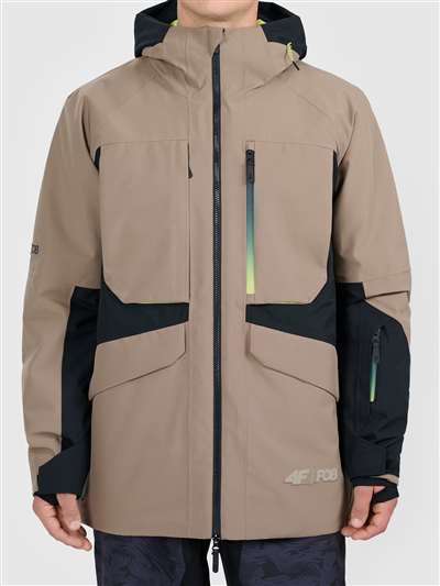 Giacca da snowboard da uomo 4F M1179 MARRONE CHIARO