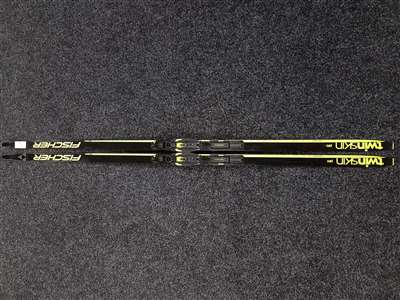 Esquís de fondo Fischer Twin Skin Pro usados + fijaciones Fischer NNN