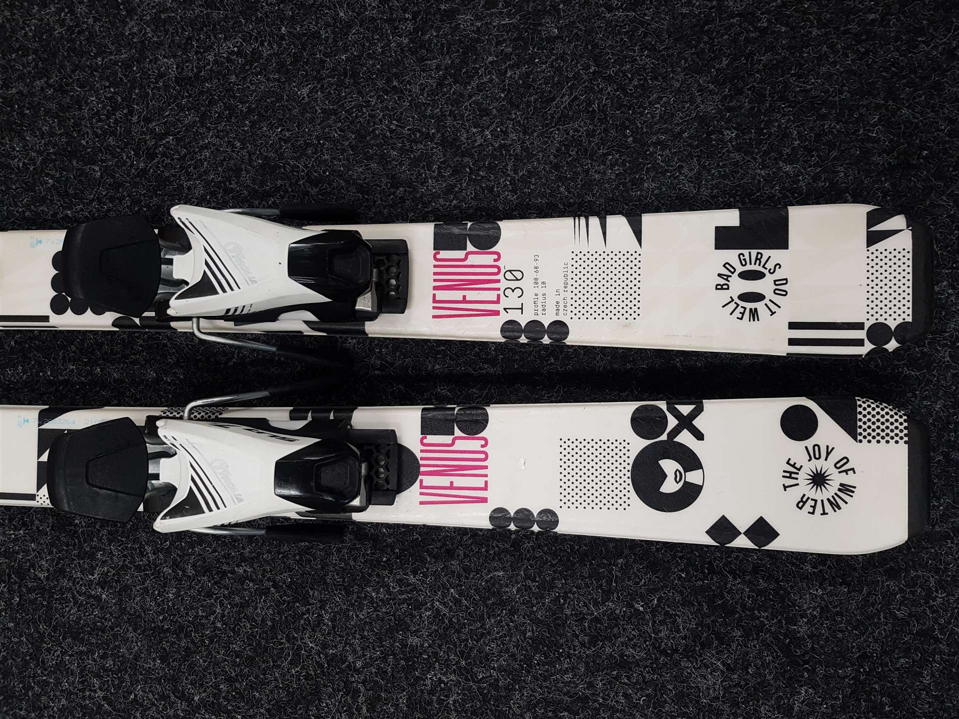 Sci da sci per bambini usati SPORTEN Venus 130 + attacchi Tyrolia SLR 7.5