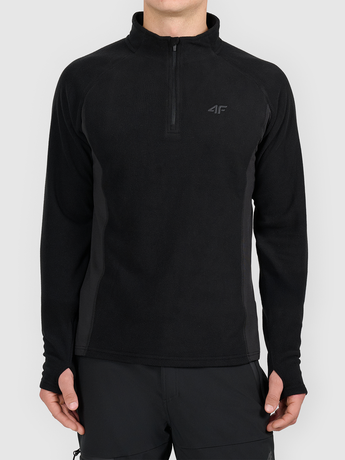 Herren-Fleece-Sweatshirt 4F M093 DUNKELSCHWARZ