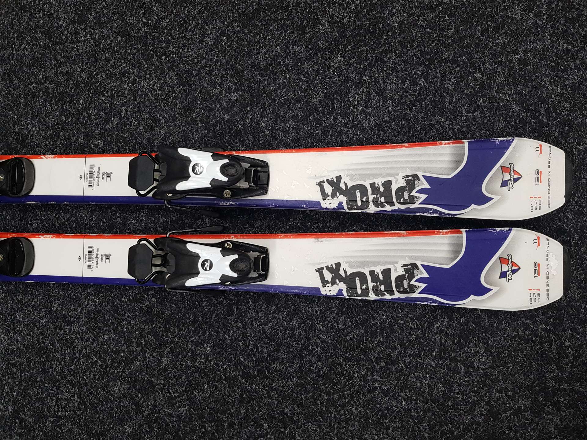 Použité dětské lyže ROSSIGNOL PRO X1 + vázání Rossignol Comp J 4,5