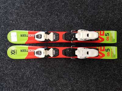 Esquís infantiles usados VOLKL Racetiger GS + fijaciones Marker 4.5