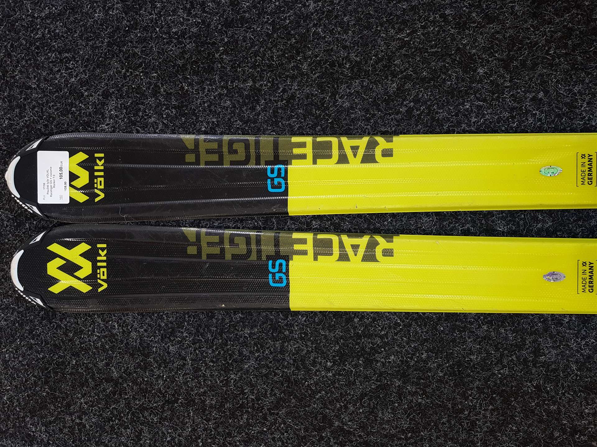 Sci VOLKL Racetiger GS usati + attacchi Marker 7.0