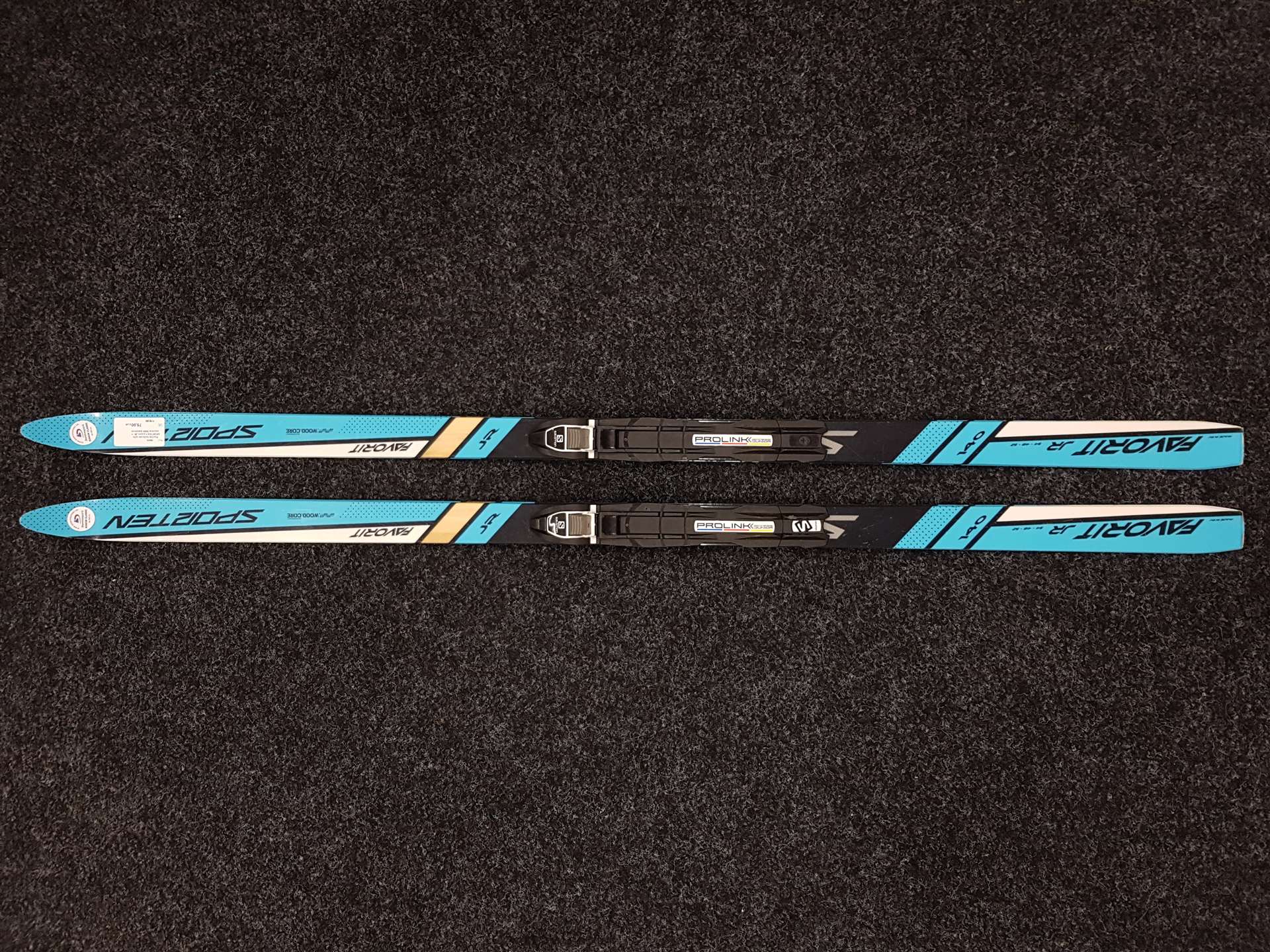 Skis de fond SPORTEN Favorit JR d'occasion + fixations Salomon NNN