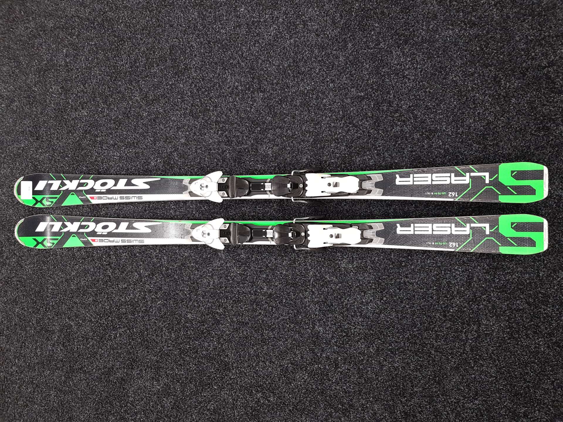 Skis Stockli Laser d'occasion + fixations Salomon TI 10