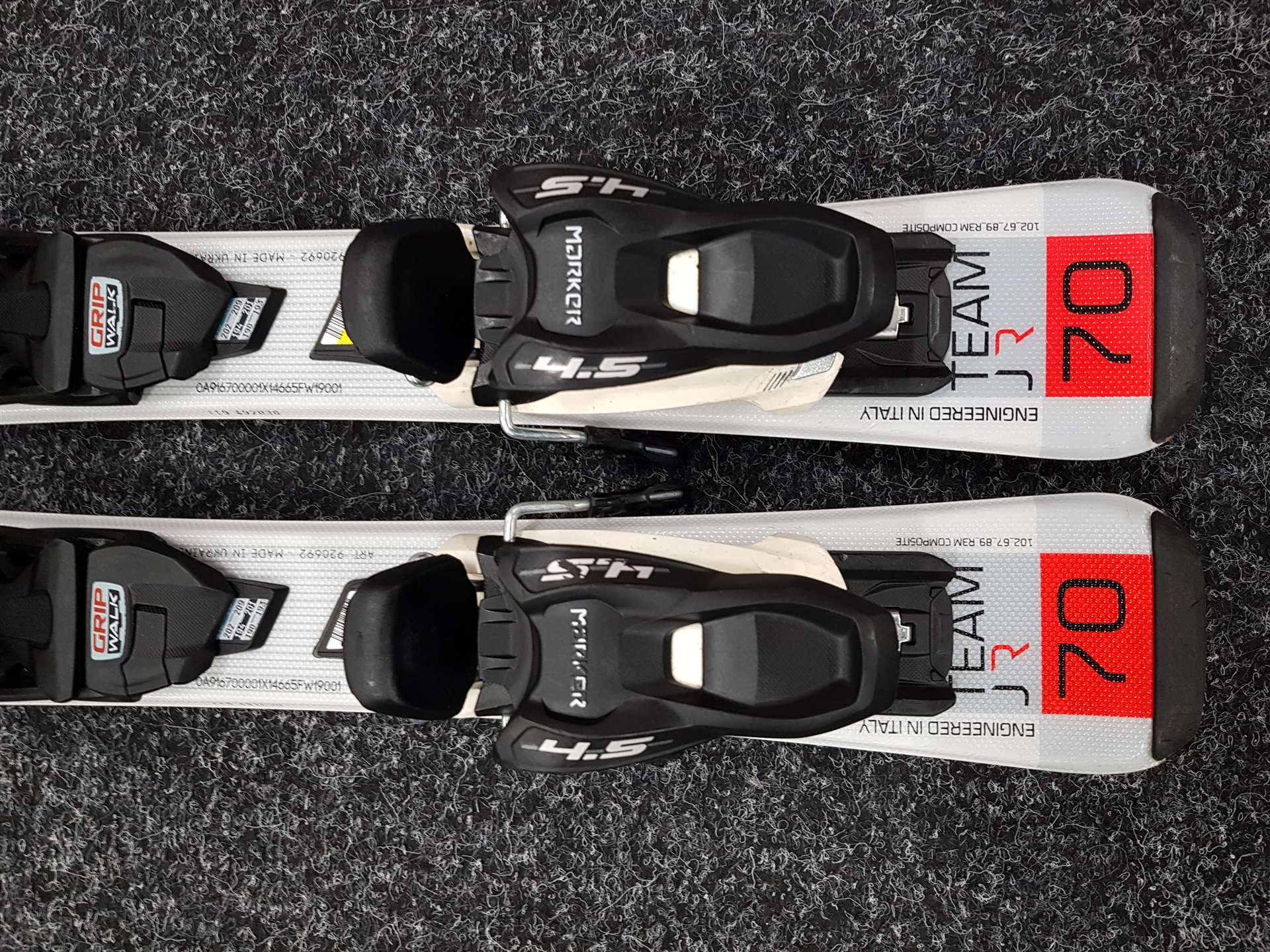 Použité dětské lyže NORDICA Team JR + vázání Marker 4.5