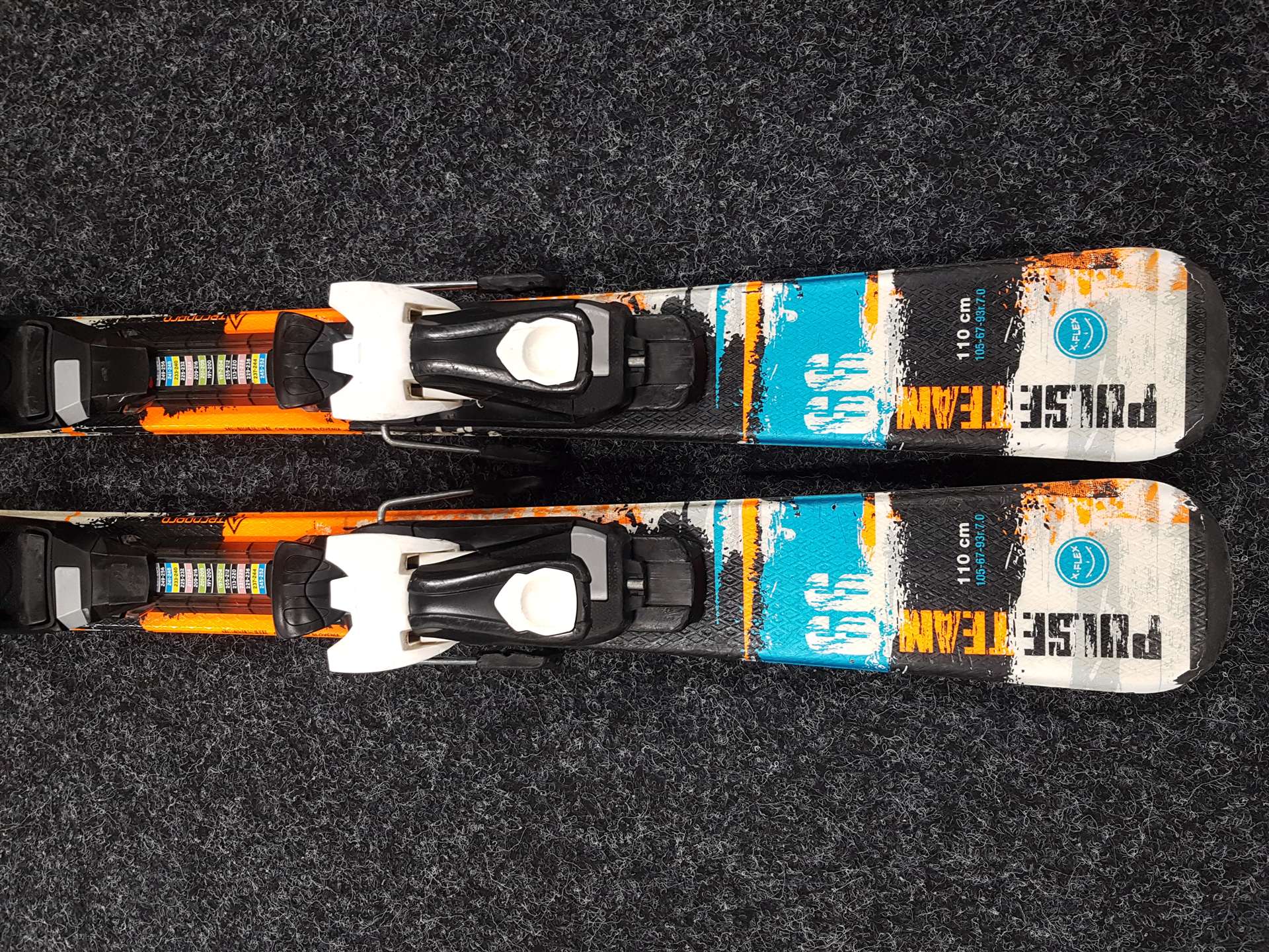 Použité detské lyže TECNOPRO PULSE TEAM  + viazanie Tecnopro TC 4.5