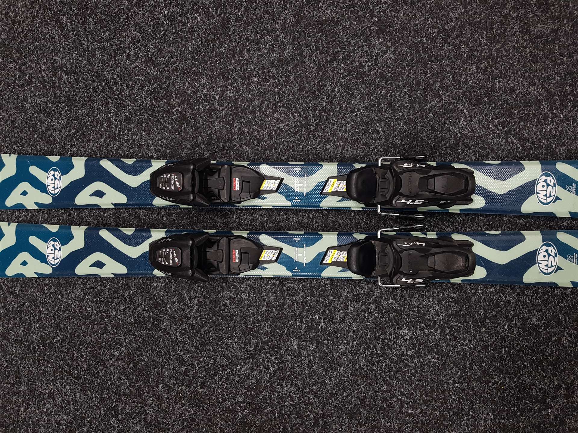 Używane narty dziecięce K2 Indy 124 + wiązania Marker 4.5