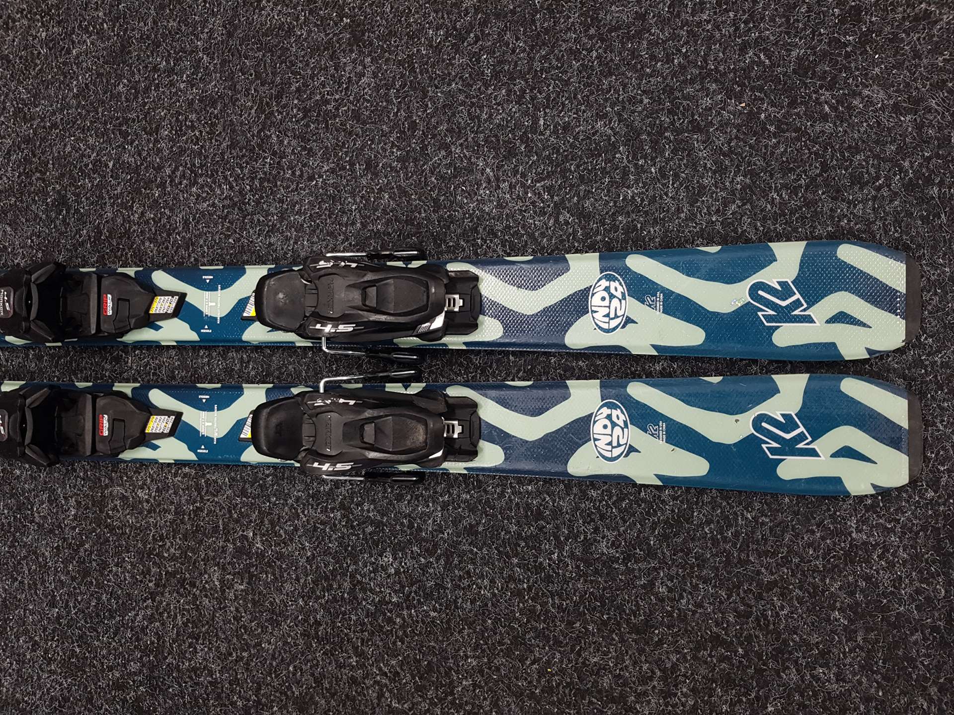 Używane narty dziecięce K2 Indy 124 + wiązania Marker 4.5