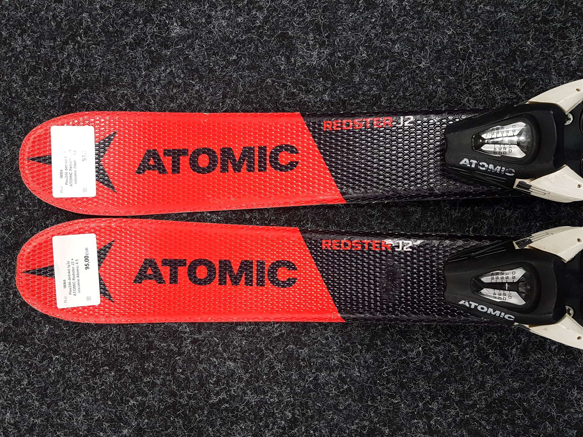 Gebrauchte Kinderski ATOMIC Redster J2 + Atomic 4.5 Bindungen