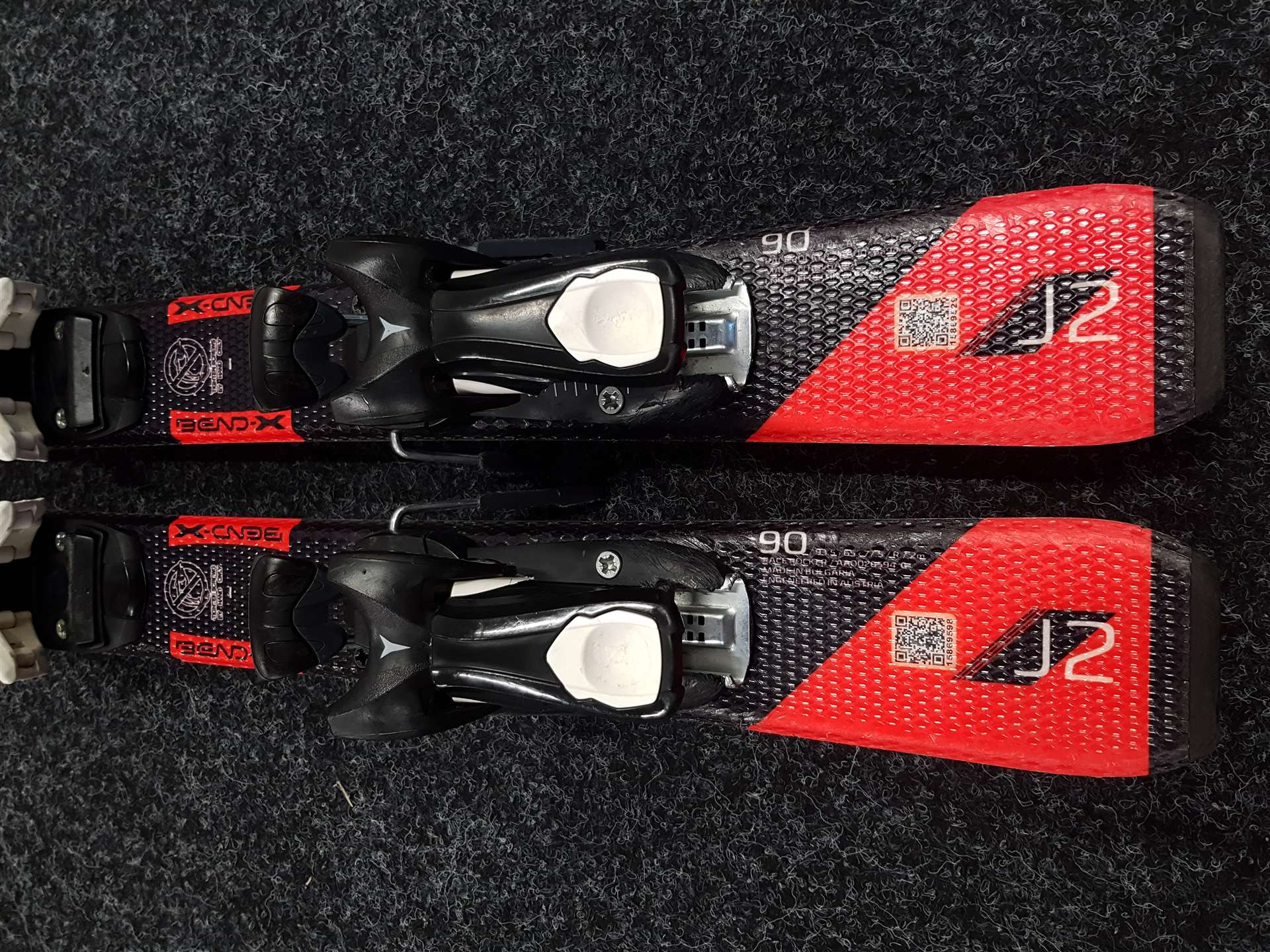 Gebrauchte Kinderski ATOMIC Redster J2 + Atomic 4.5 Bindungen