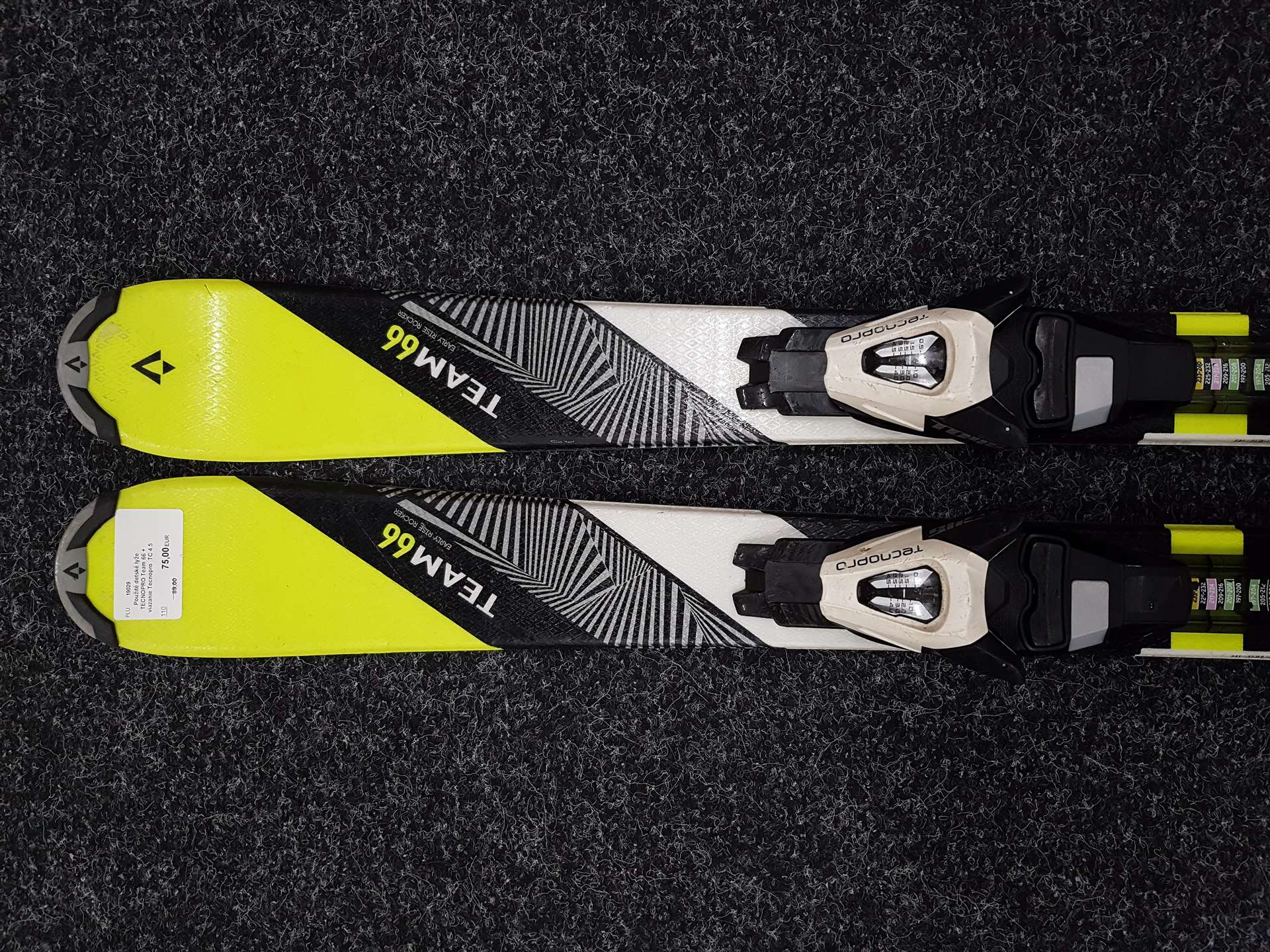 Gebrauchte Kinderski TECNOPRO Team 66 + Bindungen Tecnopro TC 4.5