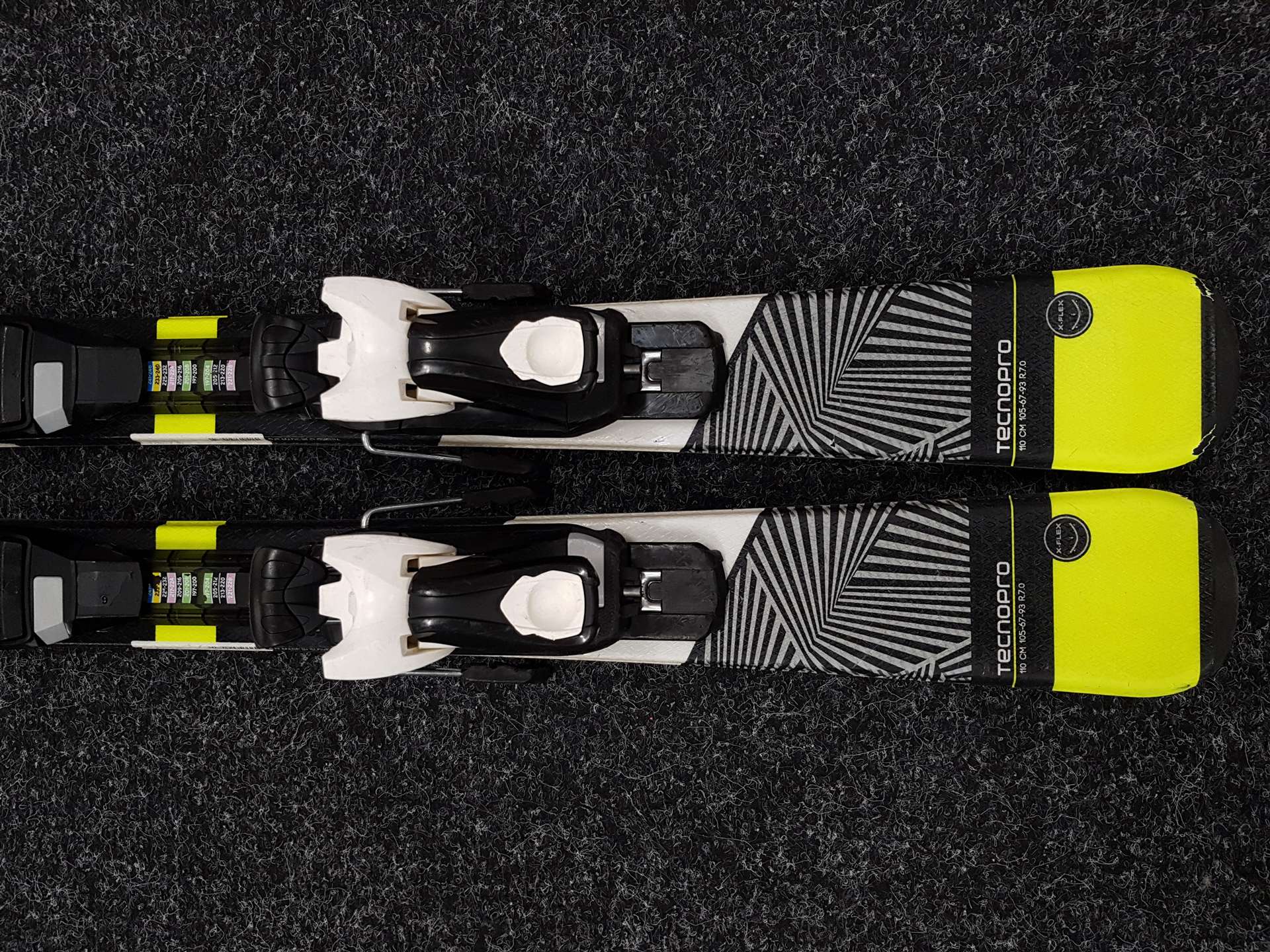 Gebrauchte Kinderski TECNOPRO Team 66 + Bindungen Tecnopro TC 4.5