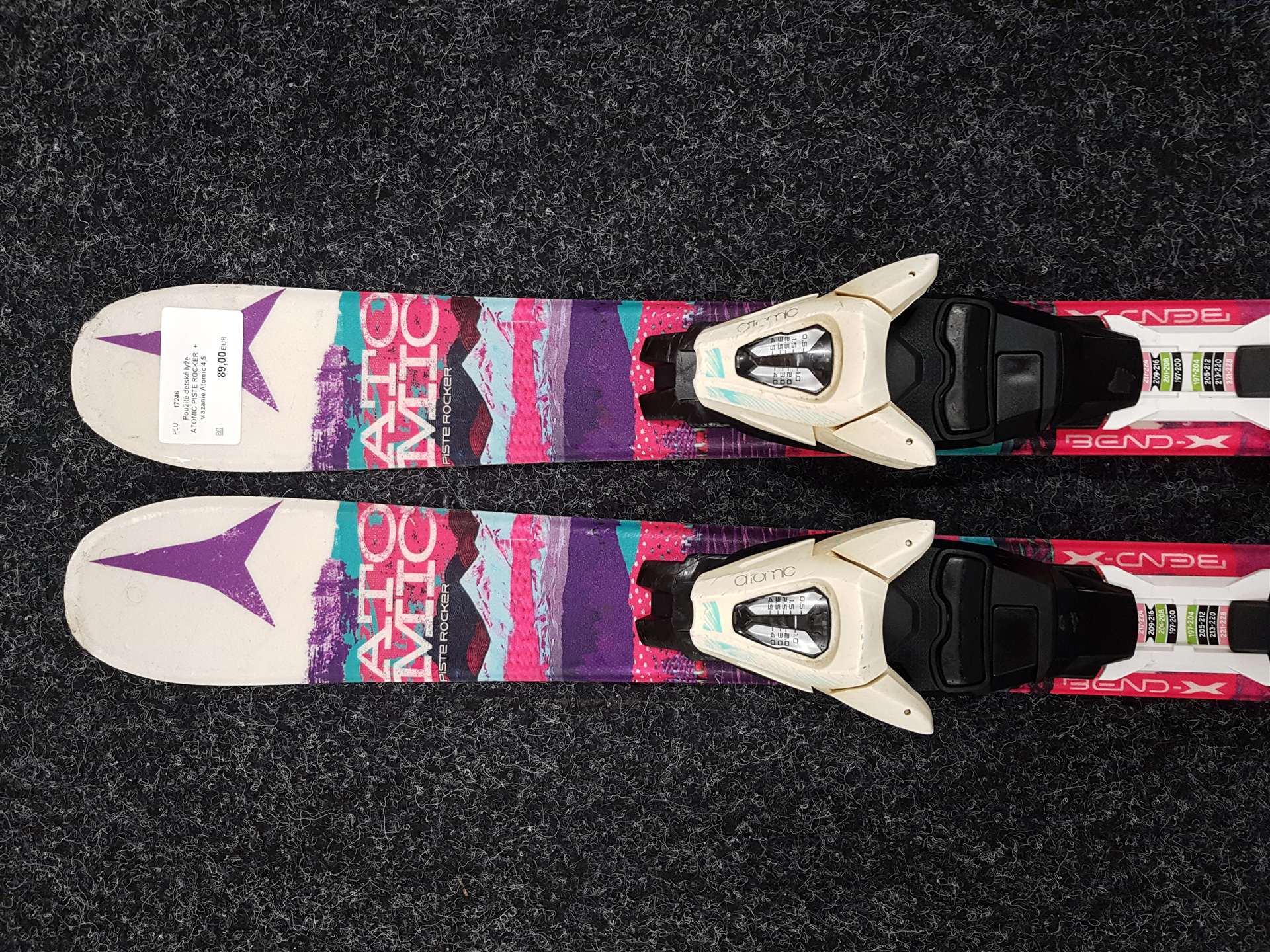 Gebrauchte Kinderski ATOMIC PISTE ROCKER + Bindungen Atomic 4.5