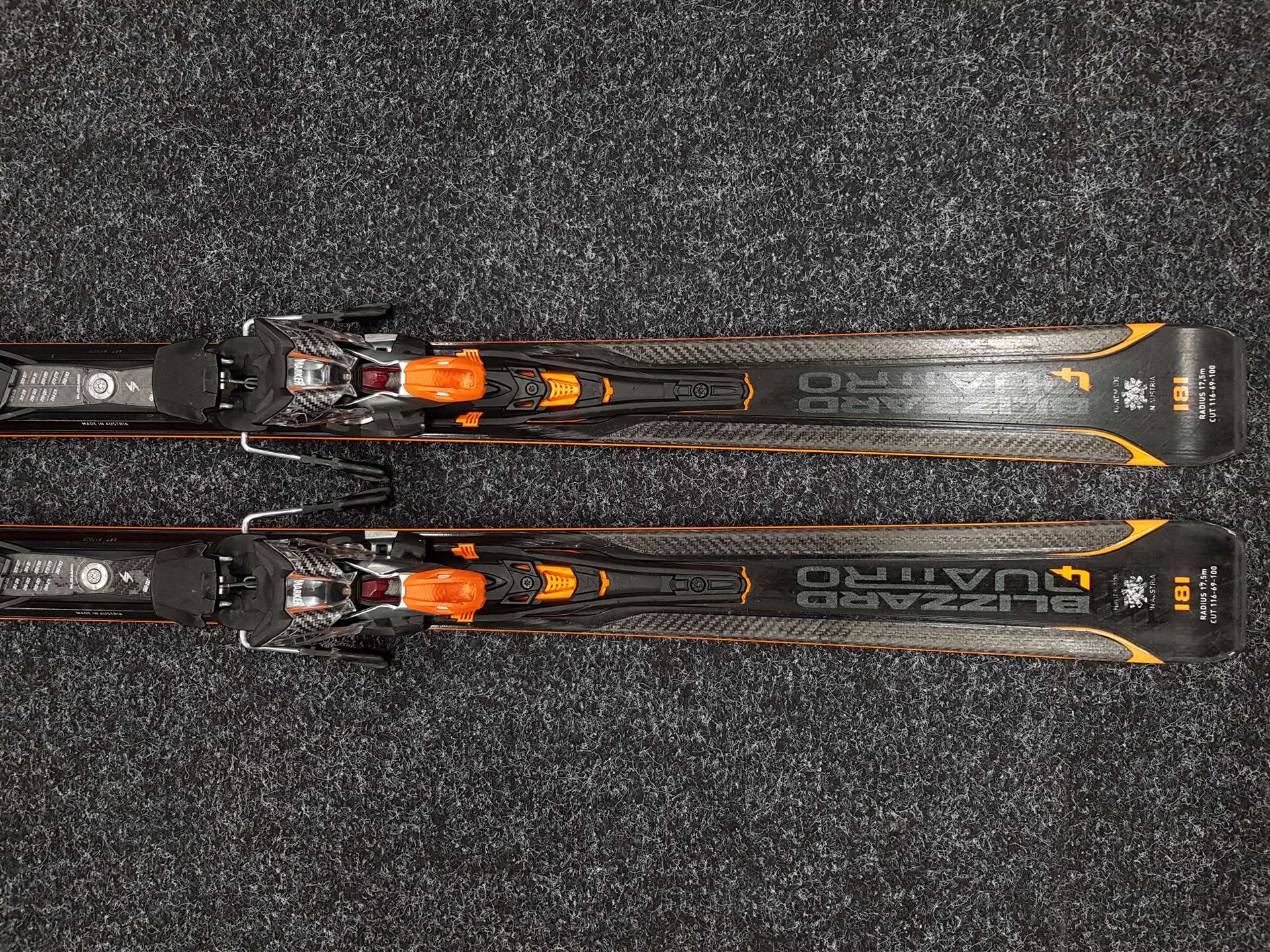 Gebrauchte BLIZZARD Quattro RS Ski + Marker Xcell 14 Bindungen