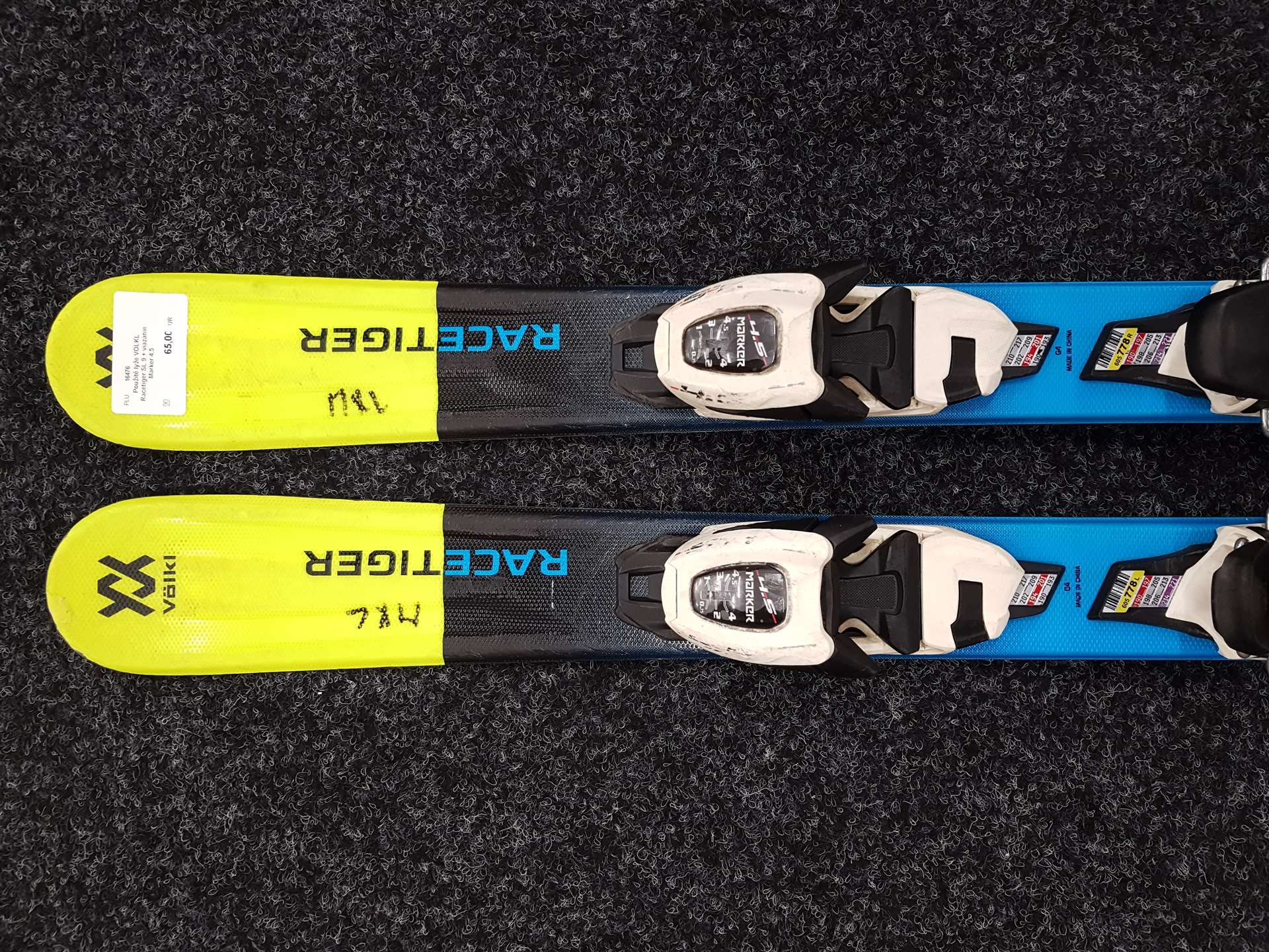 Gebrauchte VOLKL Racetiger SL 9 Skier + Marker 4.5 Bindungen