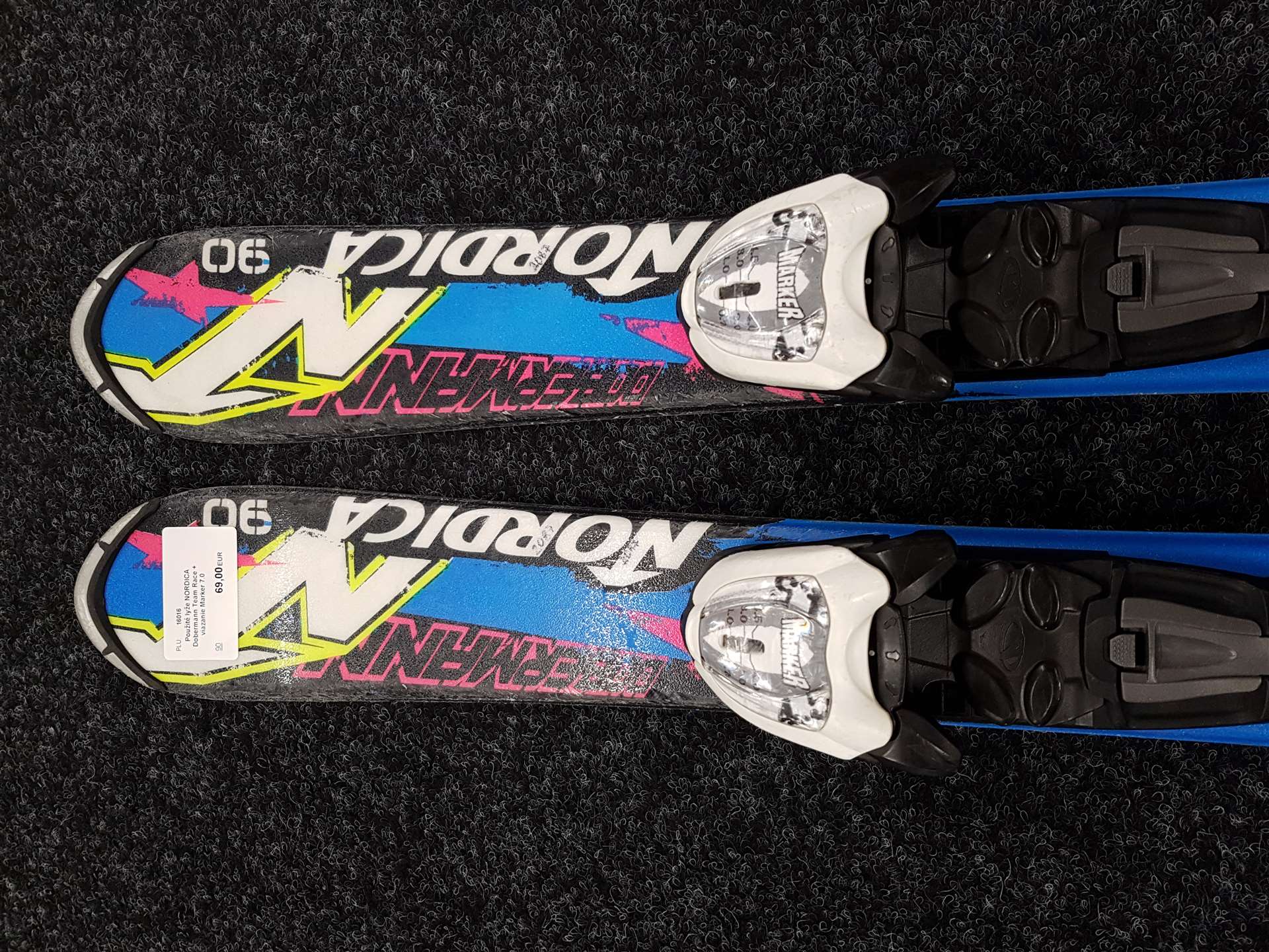 Gebrauchte NORDICA Dobermann Team Race Ski + Marker 4.5 Bindungen