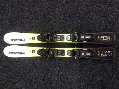 Použité dětské lyže HEAD Supershape Team + vázání Tyrolia JRS 4.5 CA