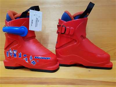 Bazárové lyžařské boty SALOMON červené
