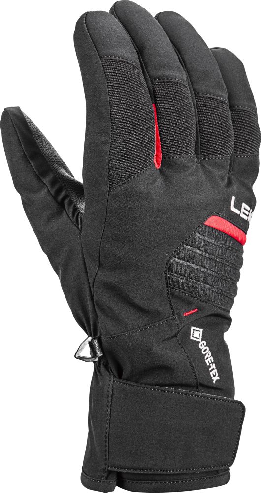 Lyžiarske rukavice Leki Vision GTX, black-red 