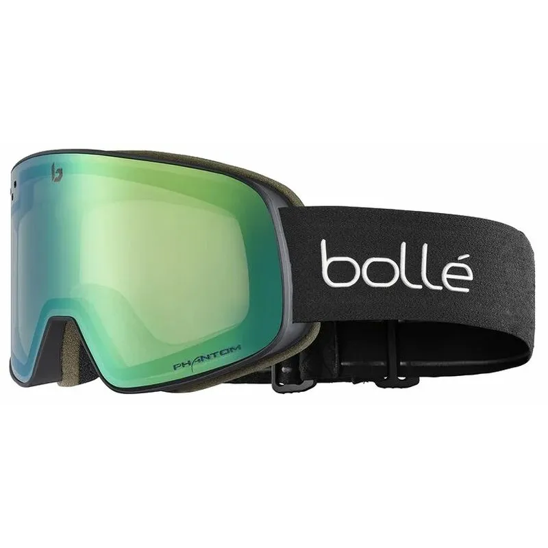 Fotochromatické lyžiarske okuliare Bollé NEVADA Black Corp Matte - Phantom Green Emerald 1-3