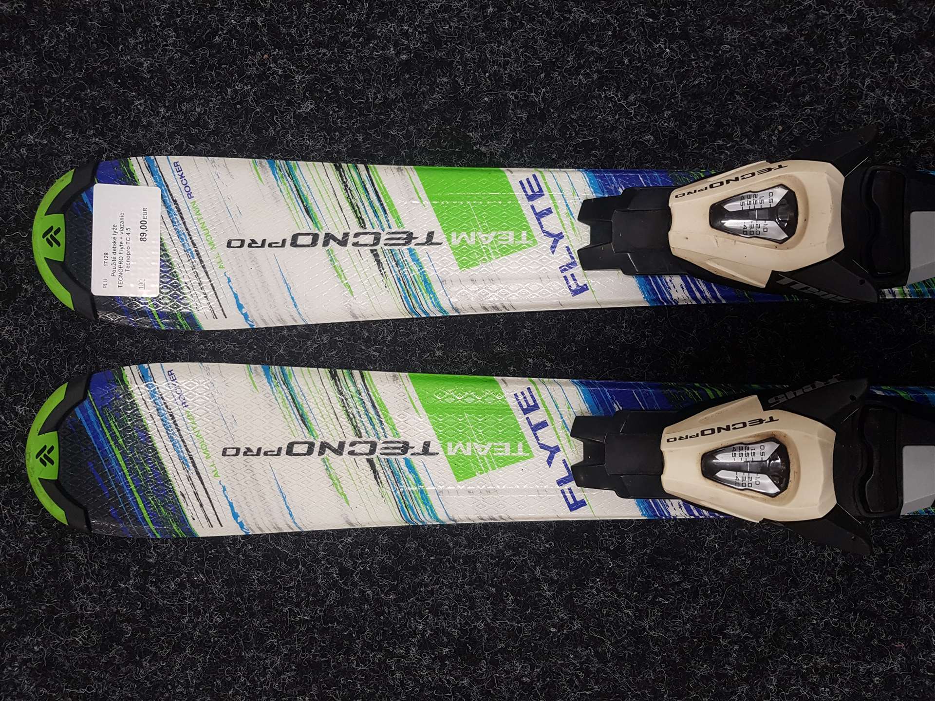Použité detské lyže TECNOPRO Flyte + viazanie Tecnopro TC 4.5