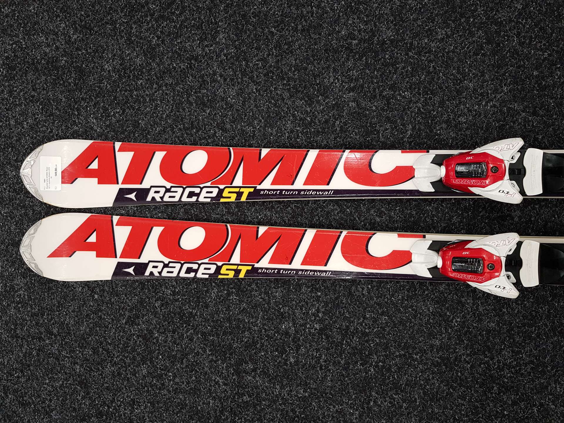 Použité lyže ATOMIC Race ST + viazanie Atomic XTO 10