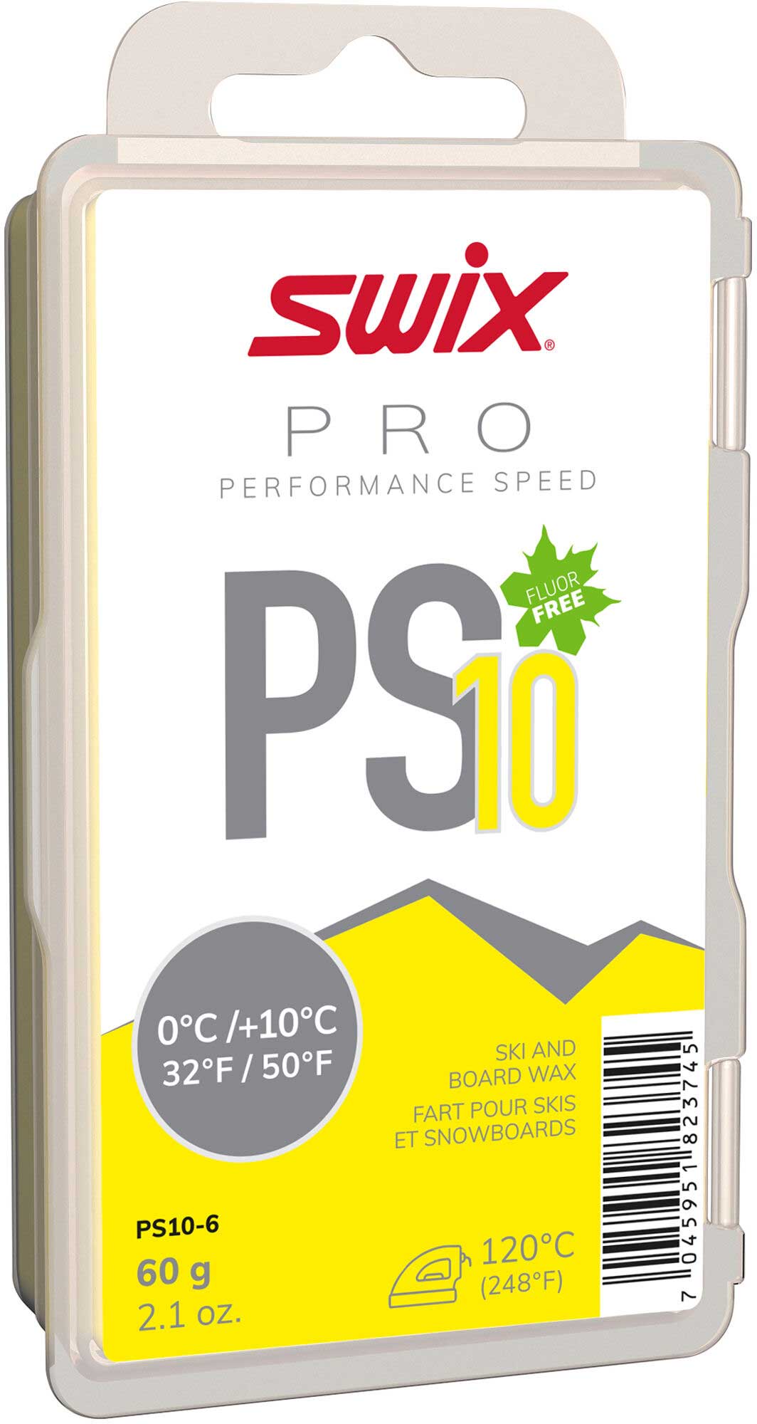 Skluzný vosk SWIX Performance speed žlutý 0C/10°C 60g