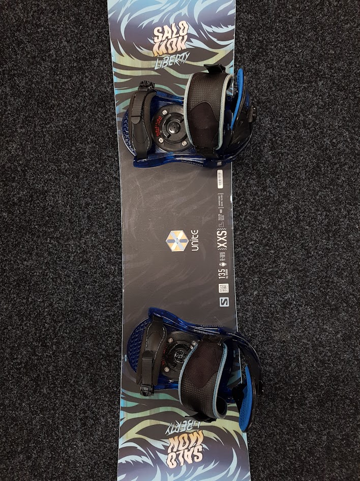 Snowboard SALOMON Liberty d'occasion + fixations Burton taille S/M