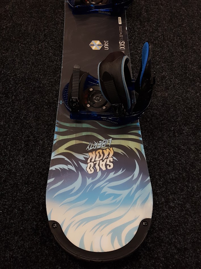 Snowboard SALOMON Liberty d'occasion + fixations Burton taille S/M