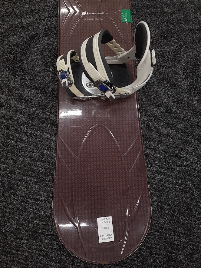 Bazarový snowboard Nanosnowboards + vázání Ride velikost S