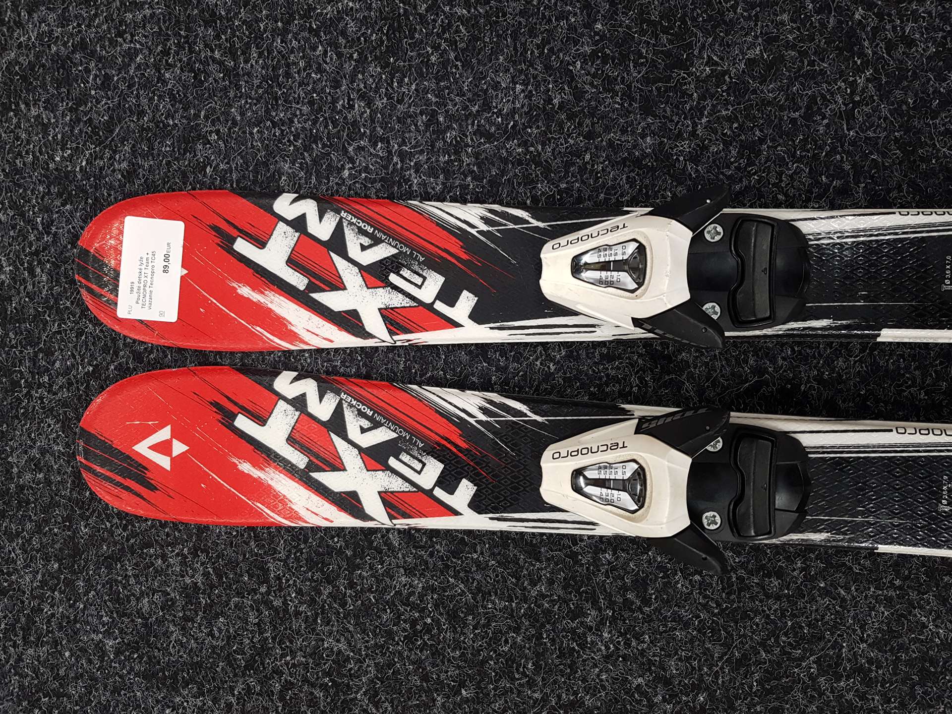 Použité dětské lyže TECNOPRO XT Team + vázání Tecnopro TC45
