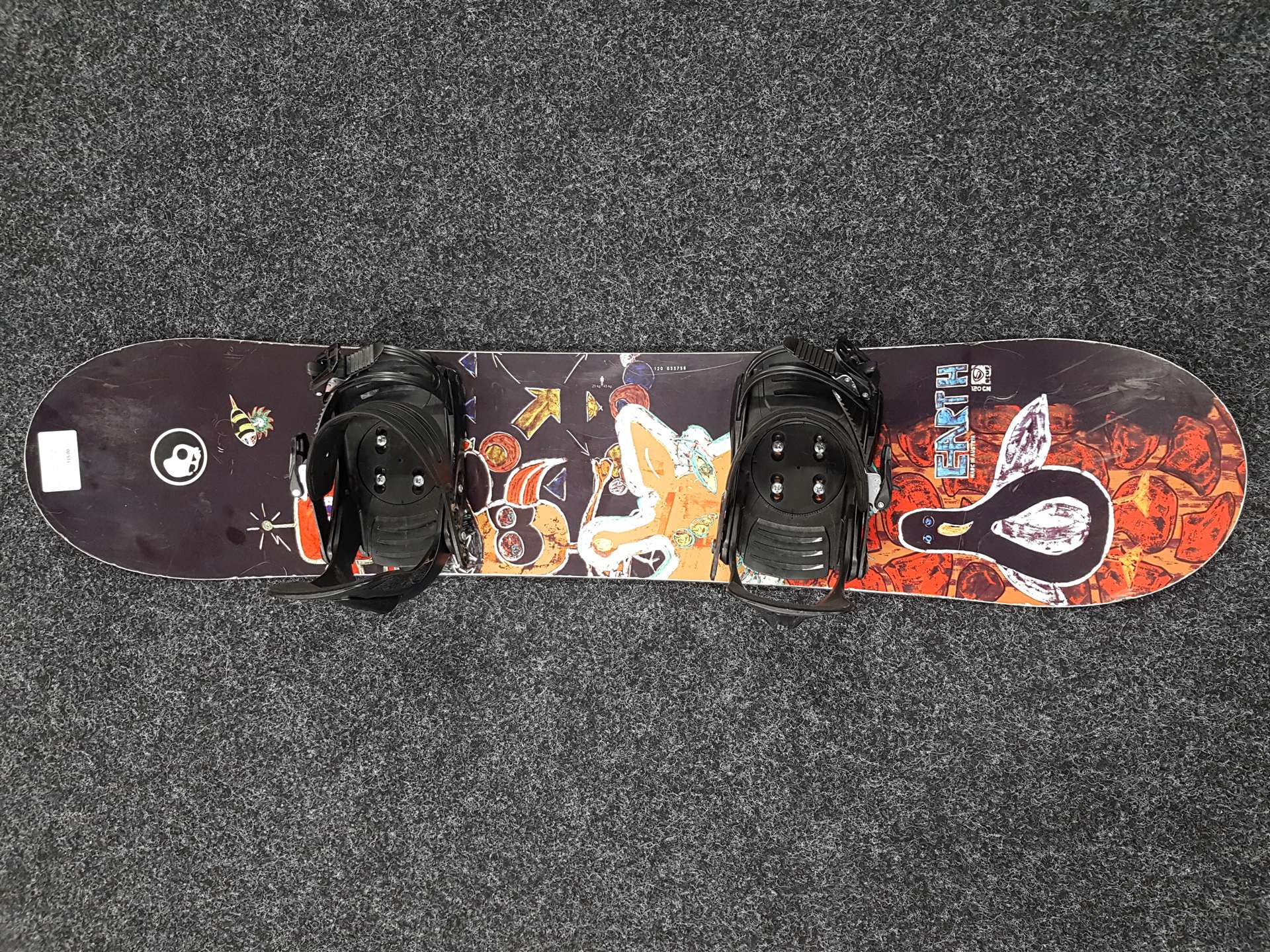 Tabla de snowboard STUF Earth usada + fijaciones SP Tallas S/M/L