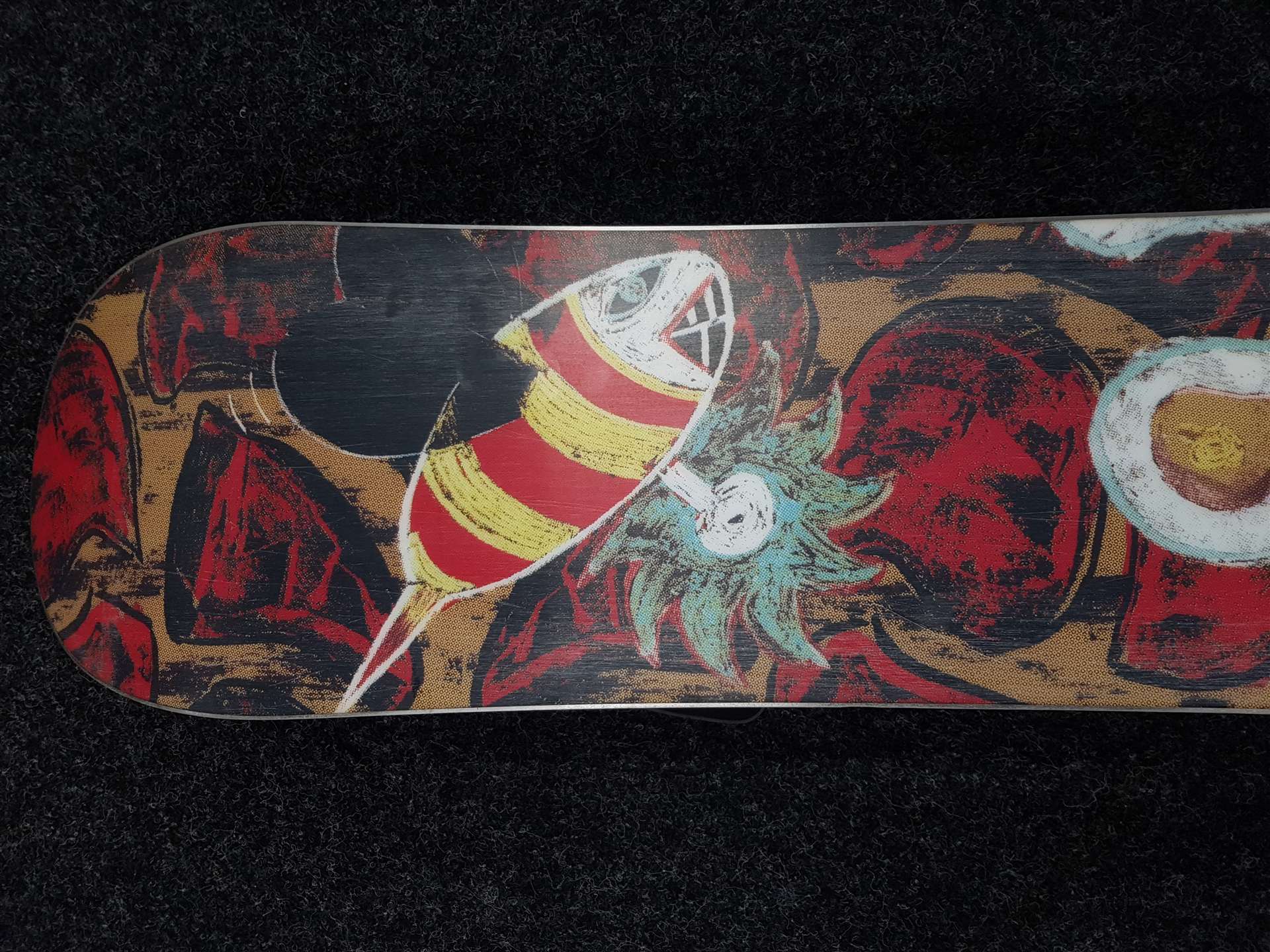 Tabla de snowboard STUF Earth usada + fijaciones SP Tallas S/M/L