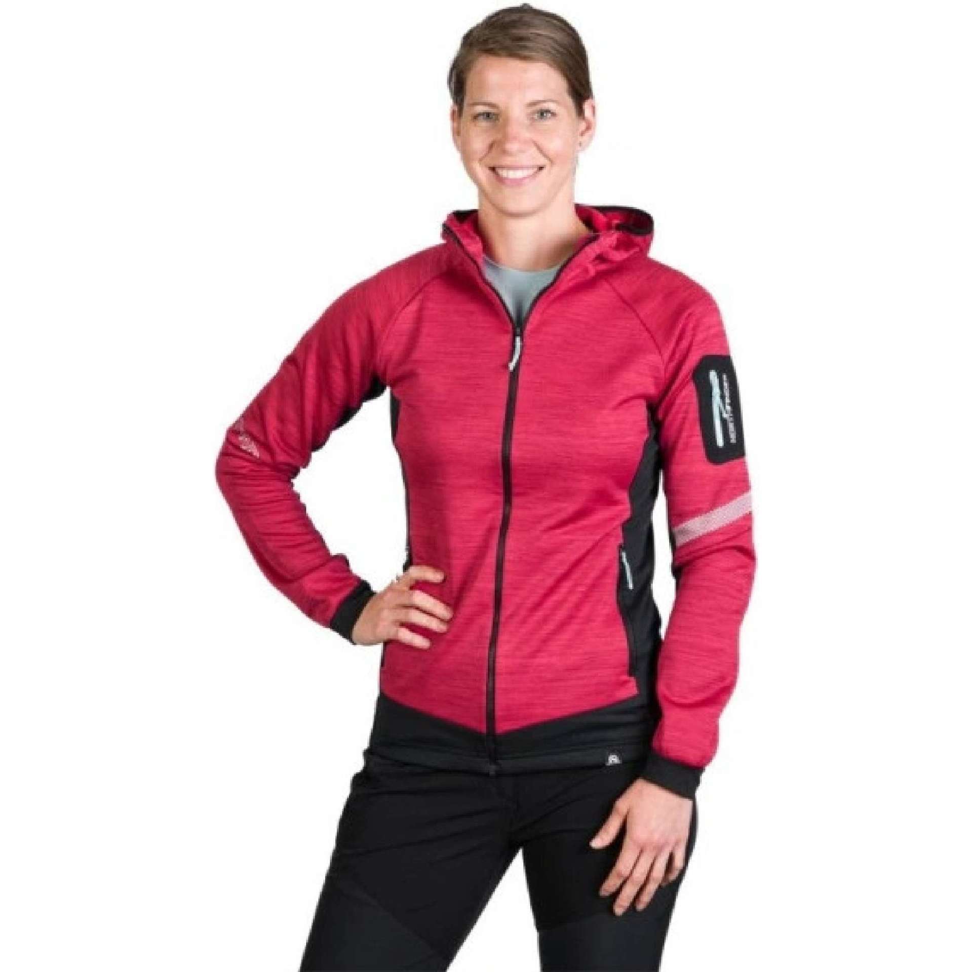 Damen-Outdoor-Sweatshirt NORTHFINDER JONI kirschrot