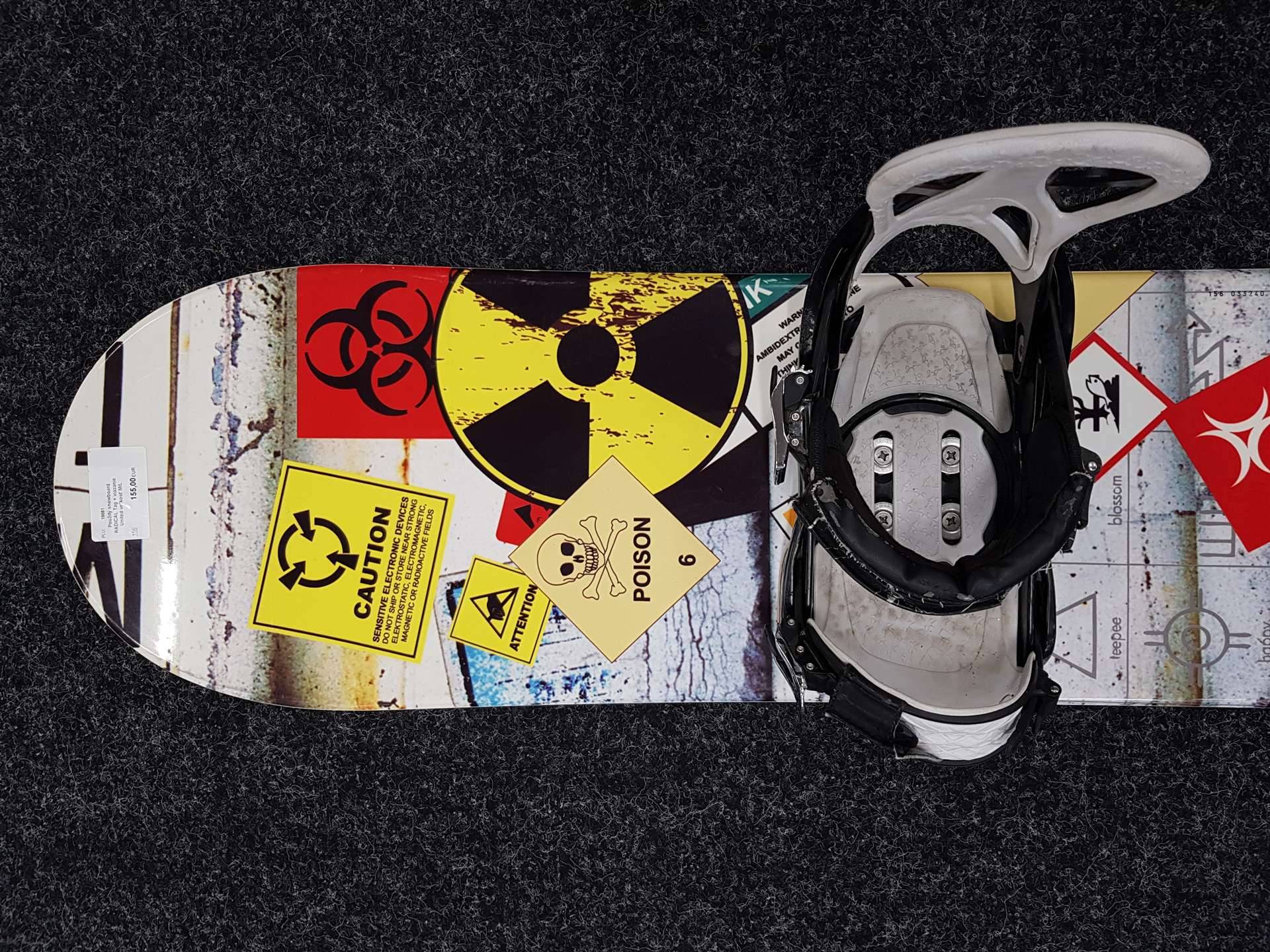 Použitý snowboard RADICAL Tag + viazanie  United veľkosť M/L