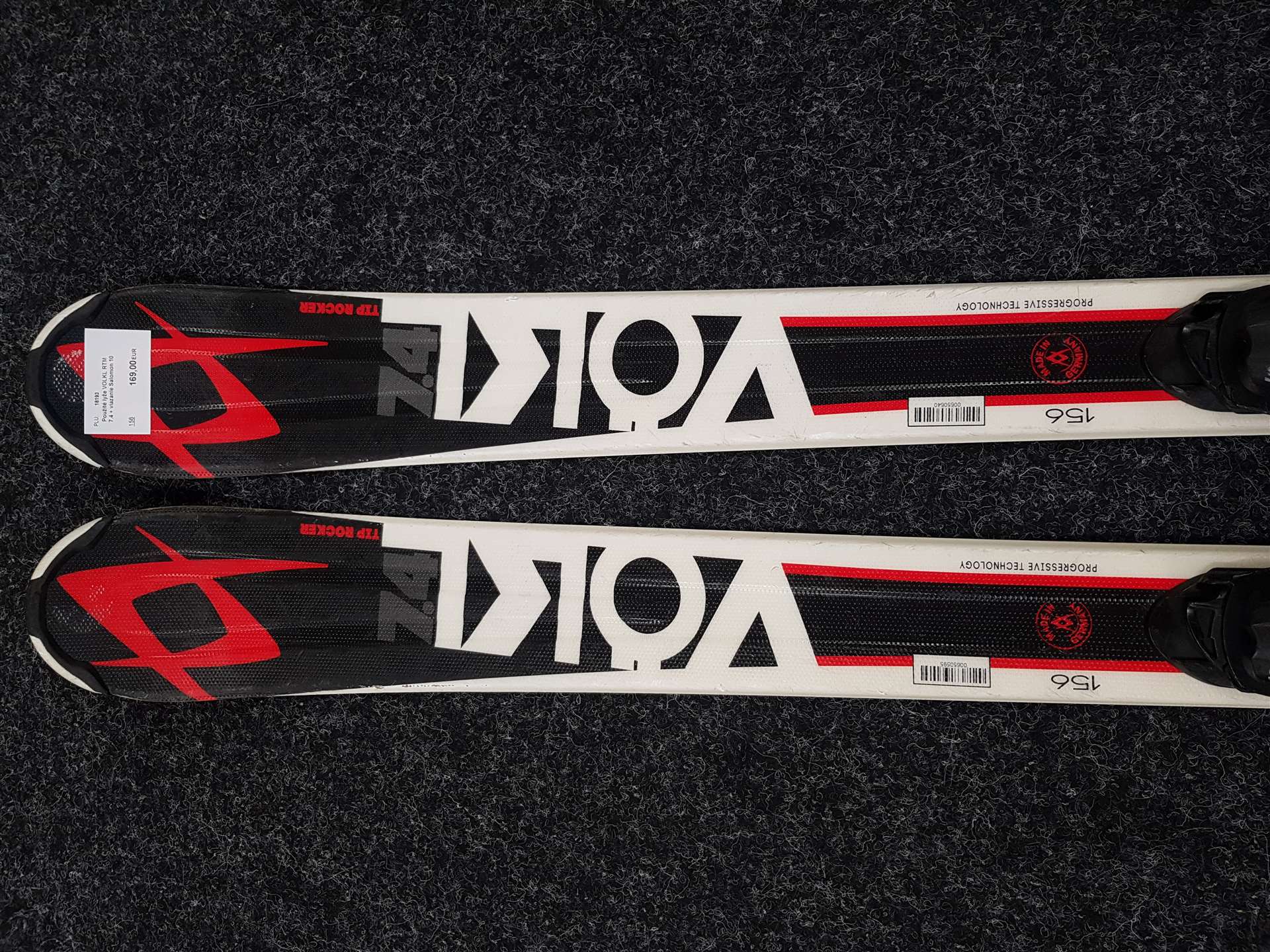 Použité lyže VOLKL RTM 7.4 + viazanie Salomon 10