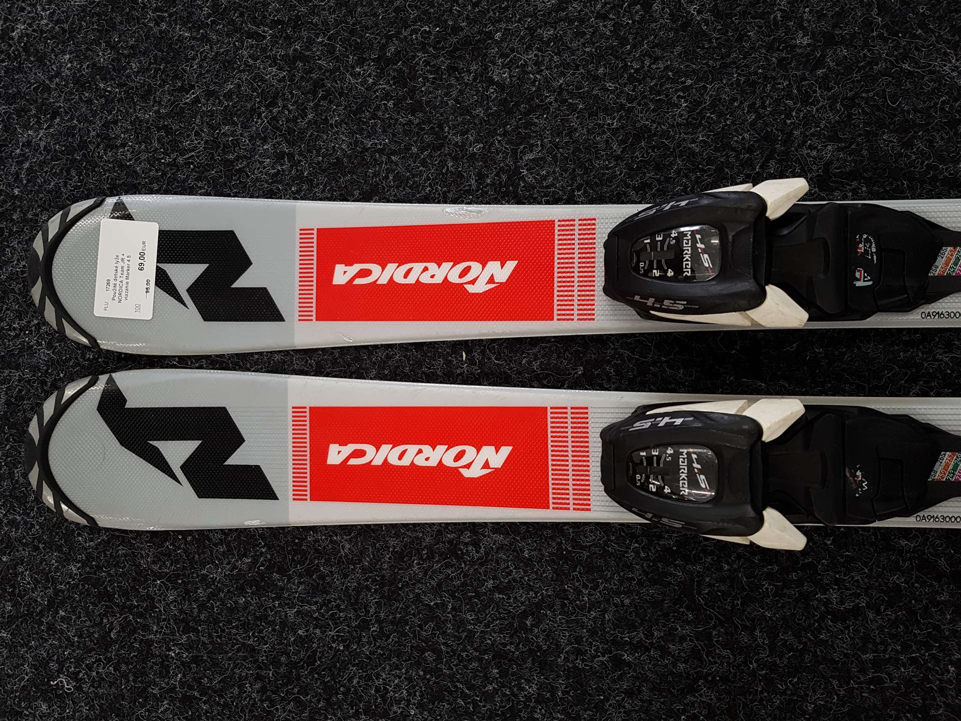 Sci usati per bambini NORDICA Team JR + attacchi Marker 4.5