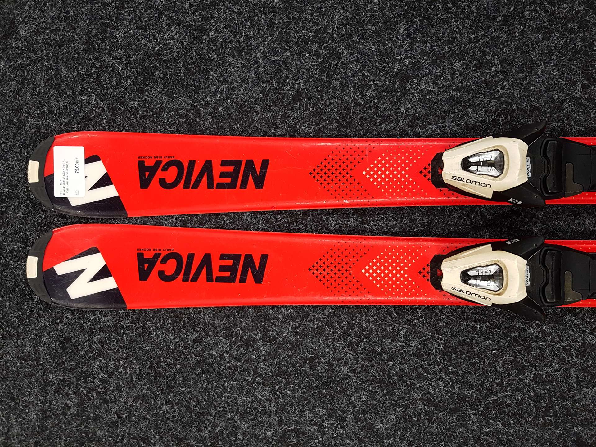 Použité detské lyže NEVICA Vail + viazanie Salomon 5