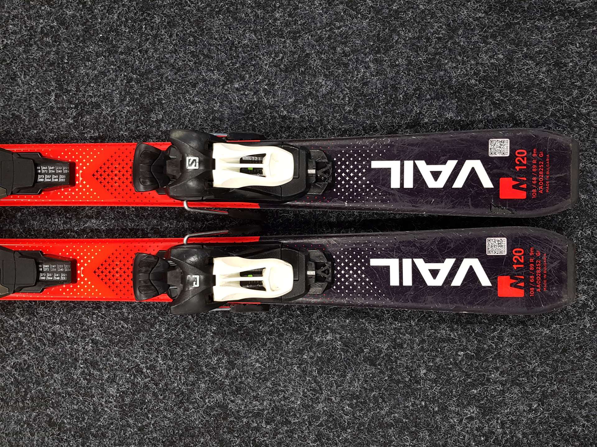 Použité detské lyže NEVICA Vail + viazanie Salomon 5