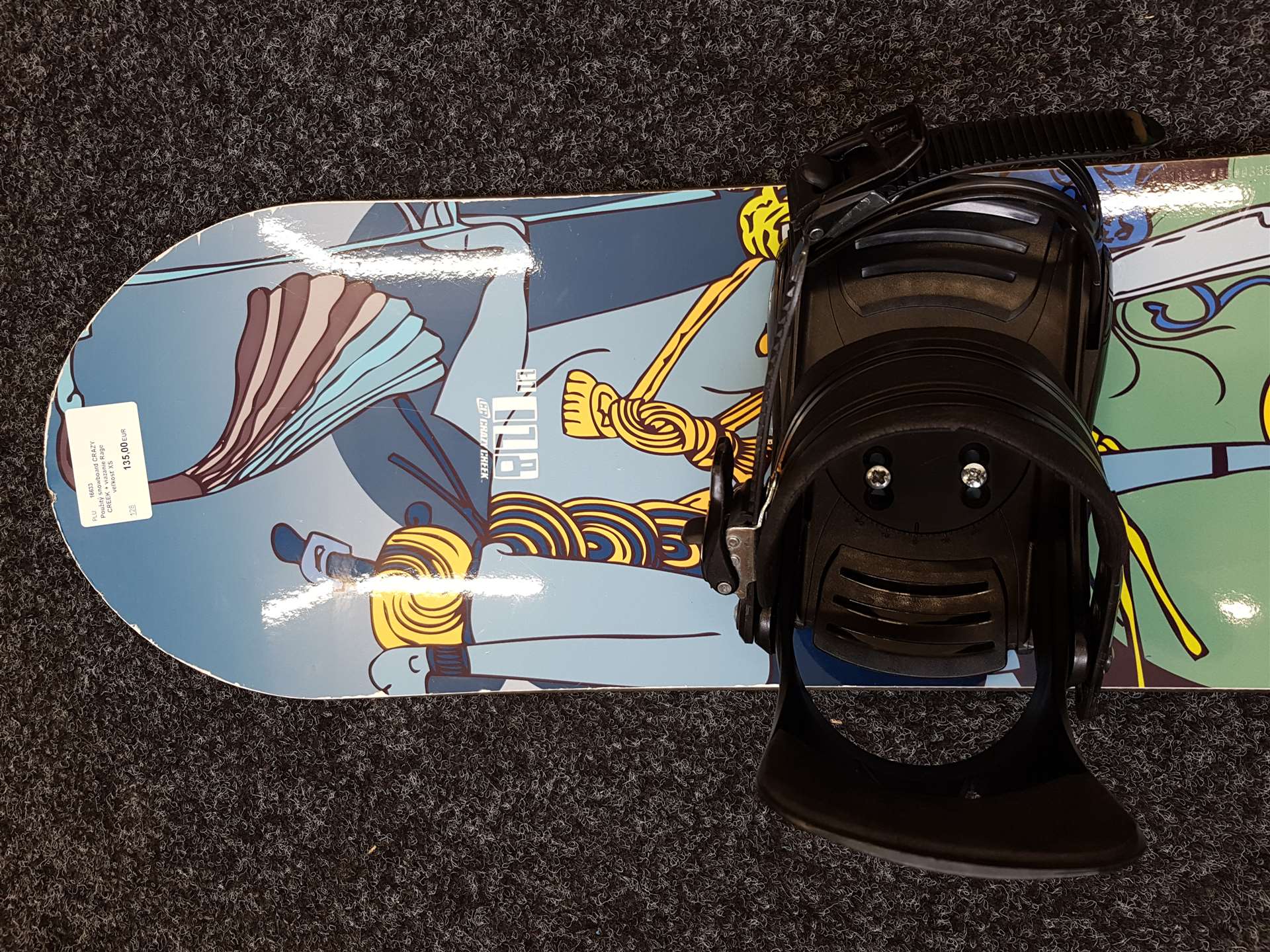 Snowboard CRAZY CREEK usato + attacchi Rage taglia XS