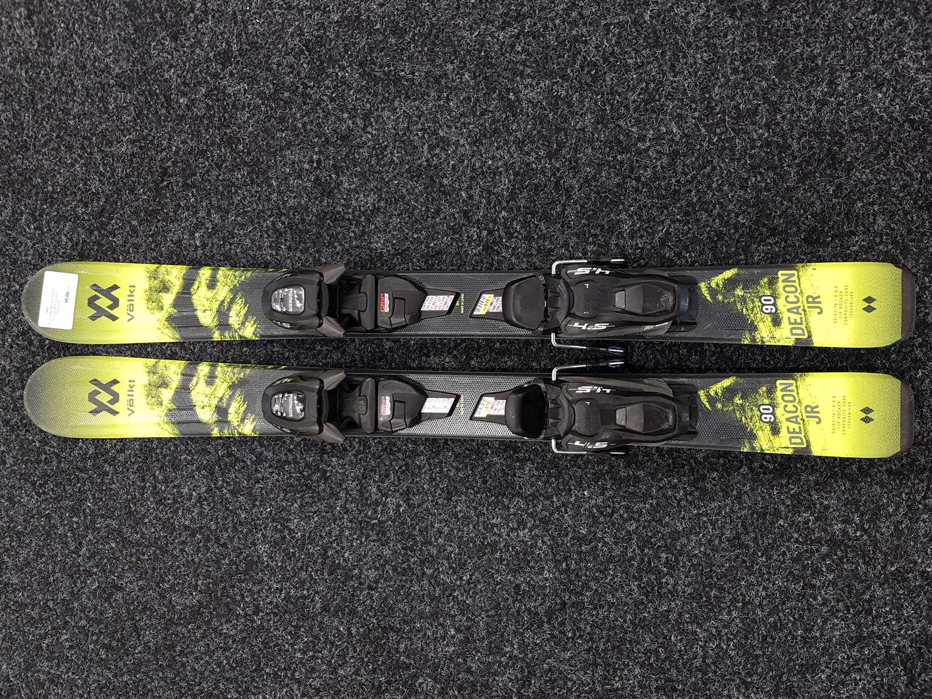 Použité dětské lyže VOLKL Deacon JR + vázání Marker 4.5