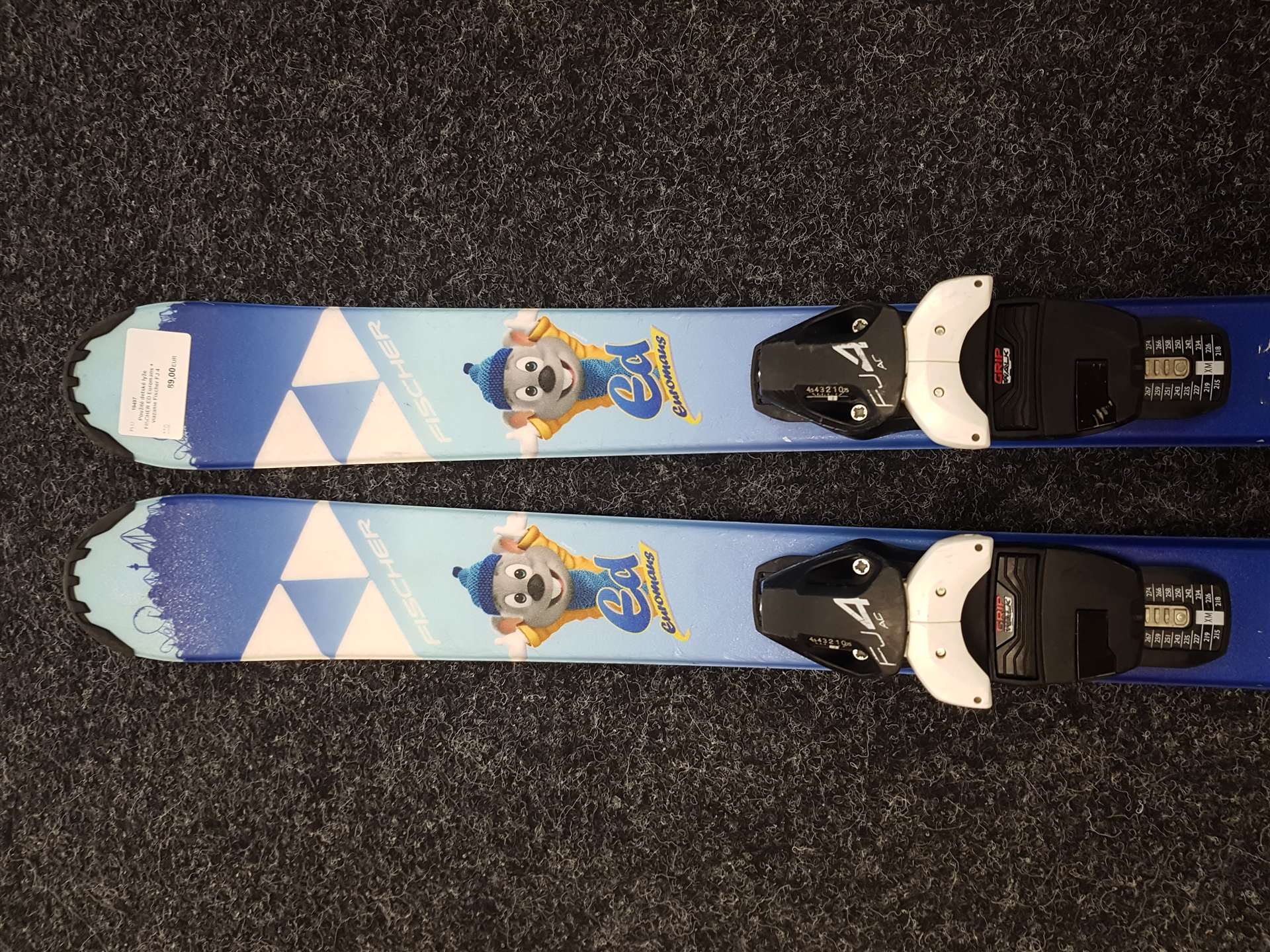 Sci da sci usati per bambini FISCHER ED Euromans + attacchi Fischer FJ 4