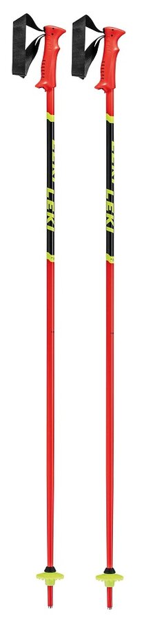 Sjezdové hole Leki Racing Kids, bright red-black-neonyellow